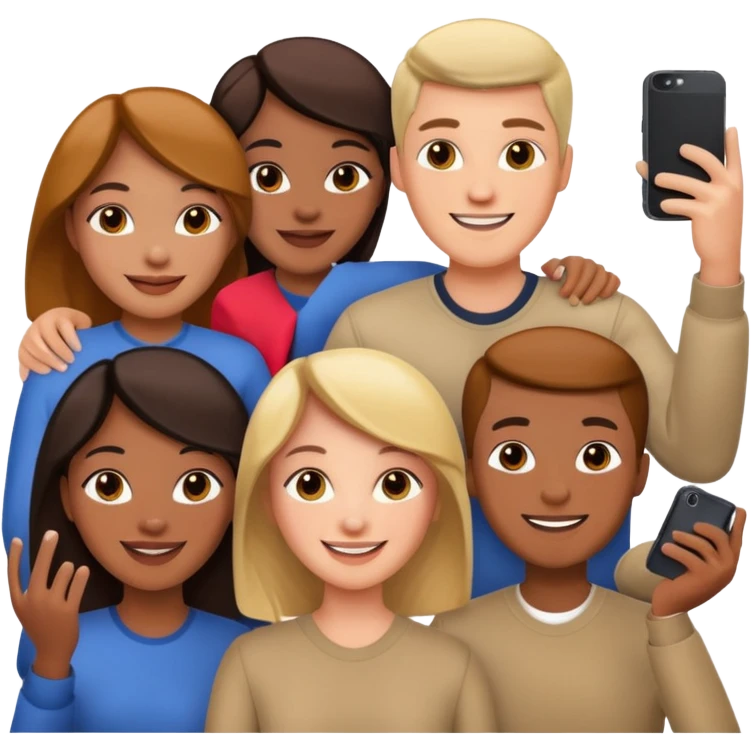 people taking selfies emoji