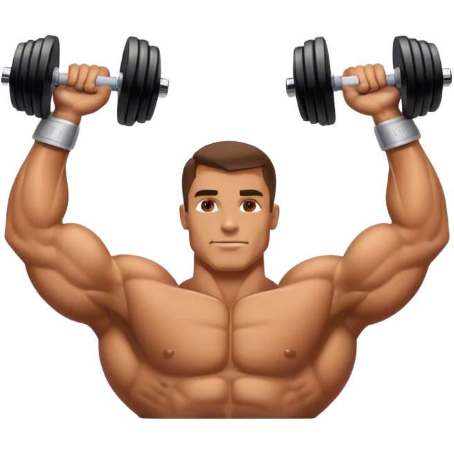 bodybuilder laying-down exercise emoji