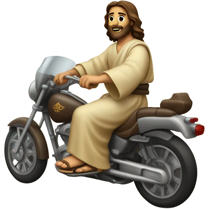 jesus riding a motorcycle emoji