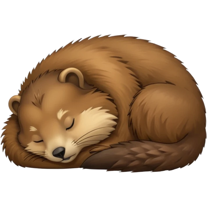 Charmante petite marmotte qui dort emoji