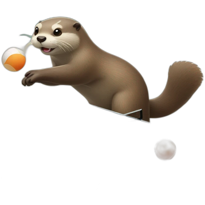 otter playing ping pong emoji