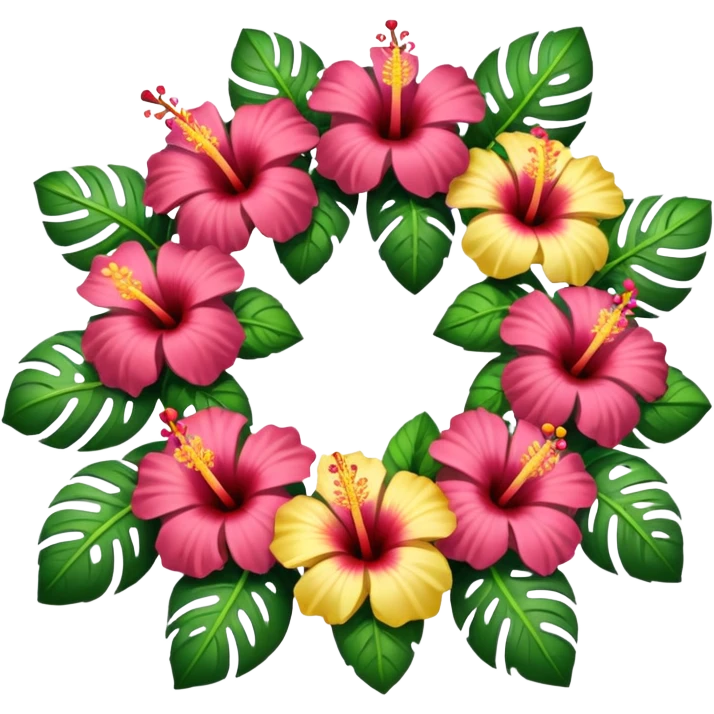 Hibiscus lei emoji