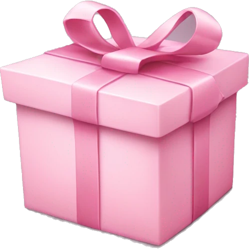 light pink present with opening lid emoji