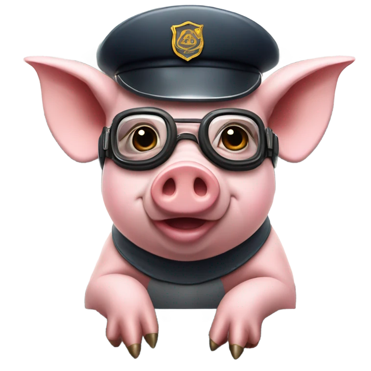 Pig pilot emoji