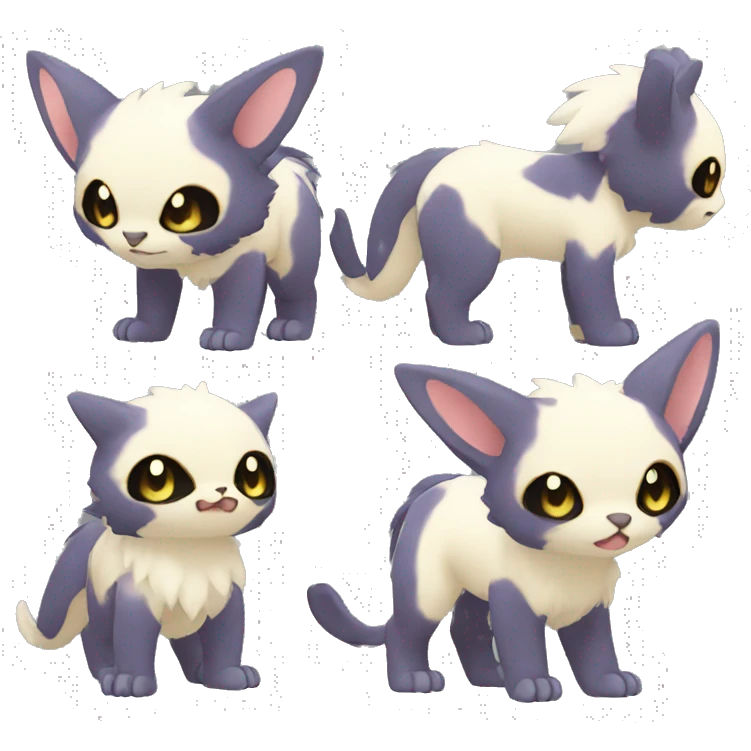 Cute cool animal hybrid Fakemon full body emoji
