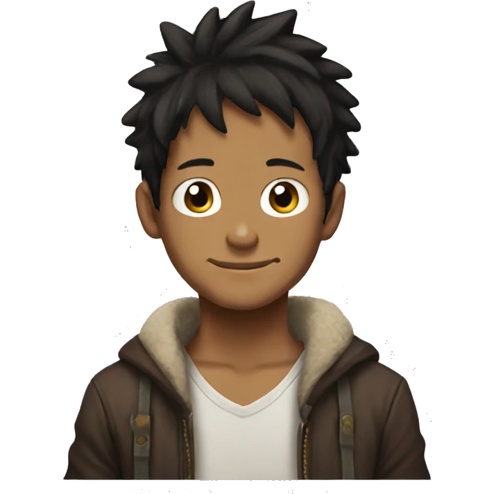 light mixed brown skin luffy emoji