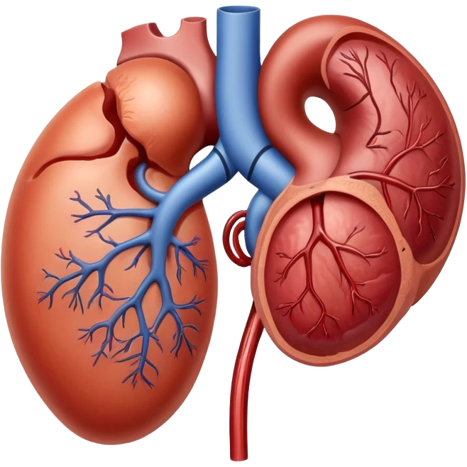 detailed kidney with anatomical features emoji