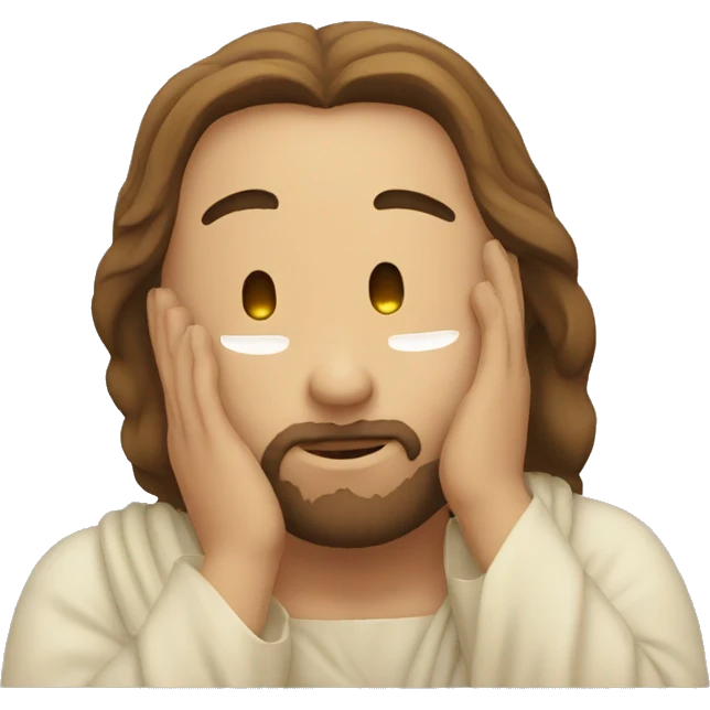 jesus touching head emoji