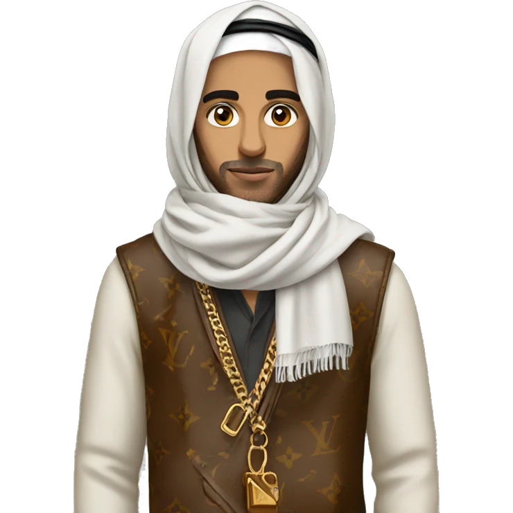 arab with Louis Vuitton scarf emoji