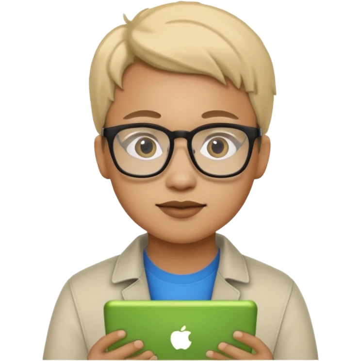 young digital programmer that works for microsoft emoji