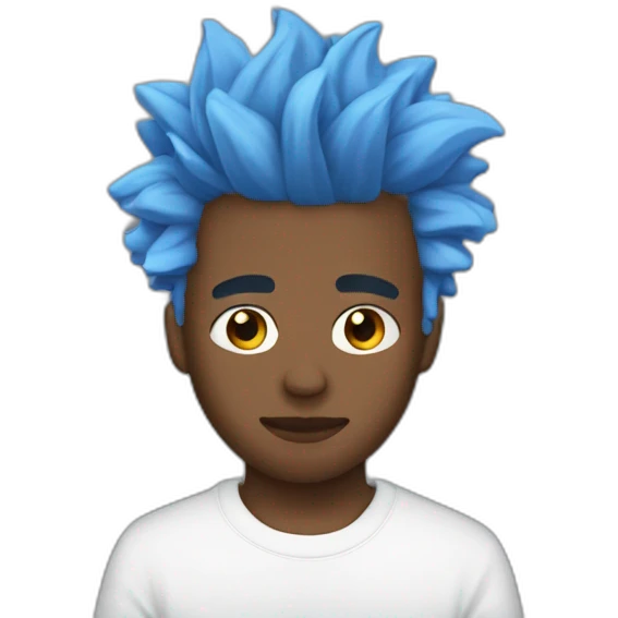 Xxxtentation cheveux bleu emoji