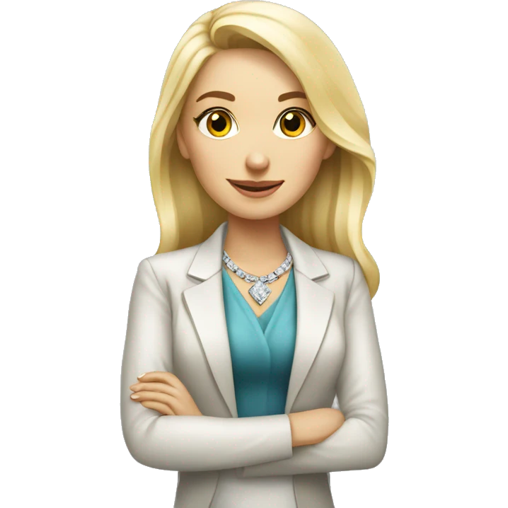 Blond Russian diamond seller emoji