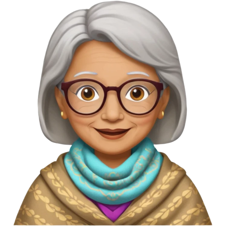 ABUELITA CON GAFAS SONRIENDO emoji
