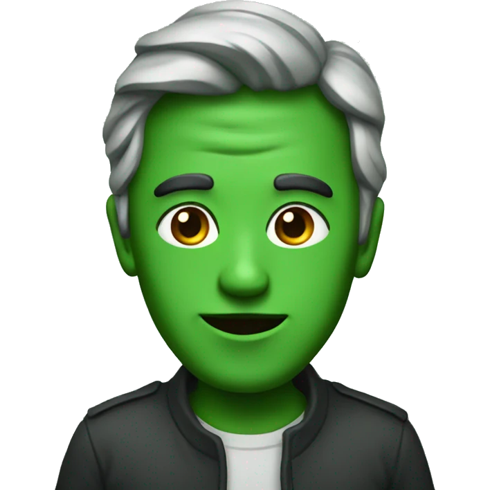 green oil paint emoji