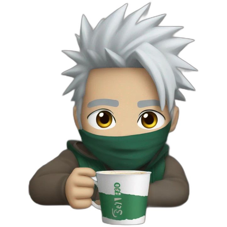 kakashi drinks starbucks emoji