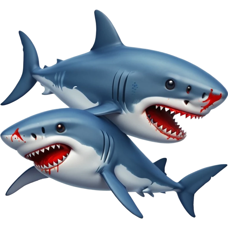 Create a shark eating a whale emoji