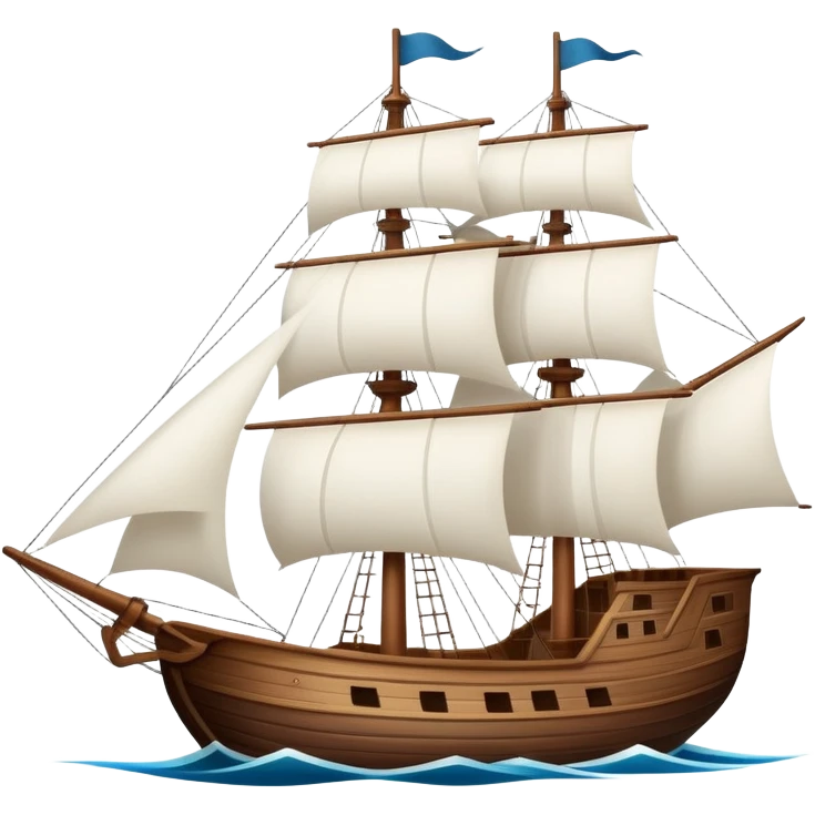 sailing ship with sails emoji