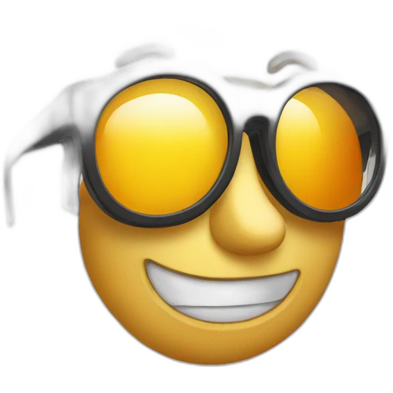 Chat avec des lunettes emoji