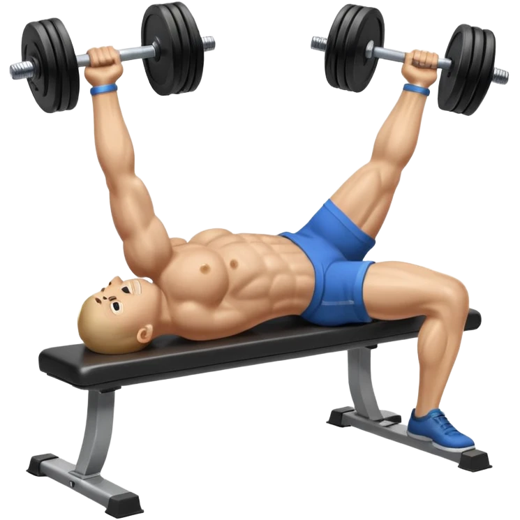
Dumbbell press level with movement while lying down emoji