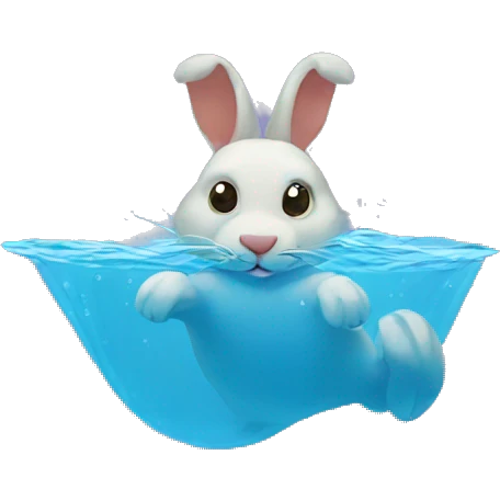 Rabbit swimming  emoji