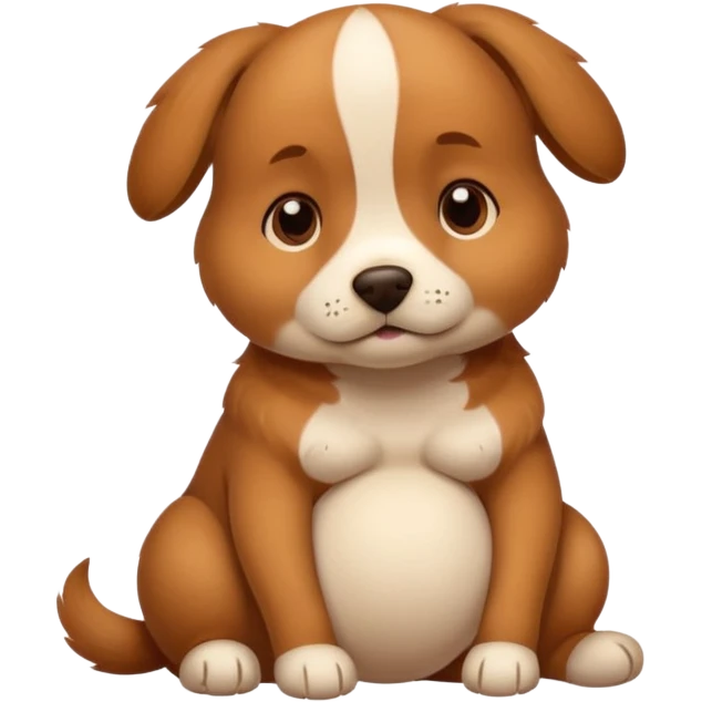 pregnant dog holding its belly emoji