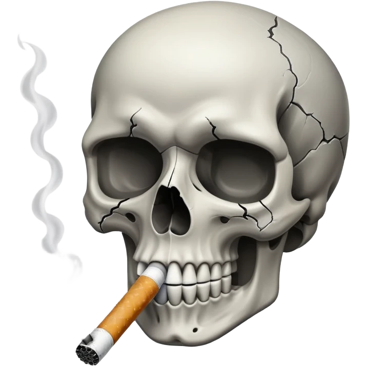 Skull smoking  emoji