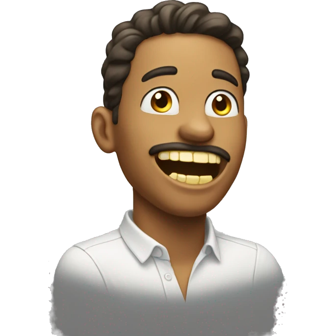 guy with one gold tooth clapping  emoji