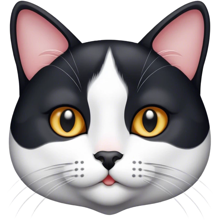 Bixby cat black and white emoji