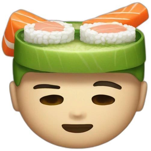 sushi-head-man emoji