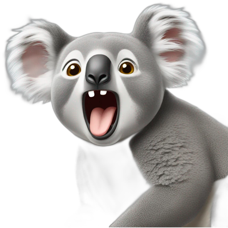 yawning koala emoji