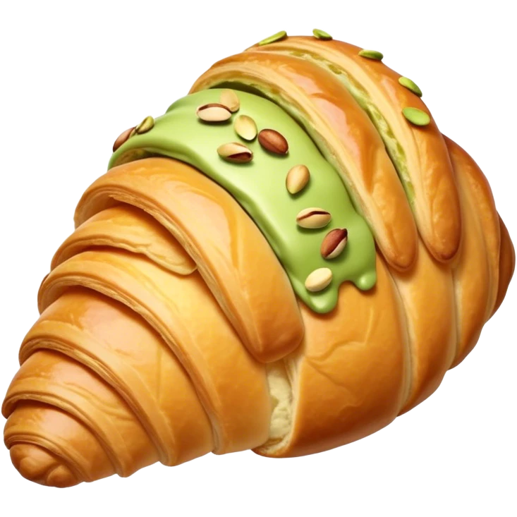  croissant with pistachio cream emoji