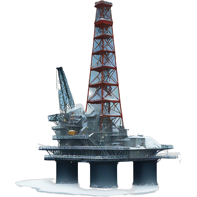 oil rig in snow emoji