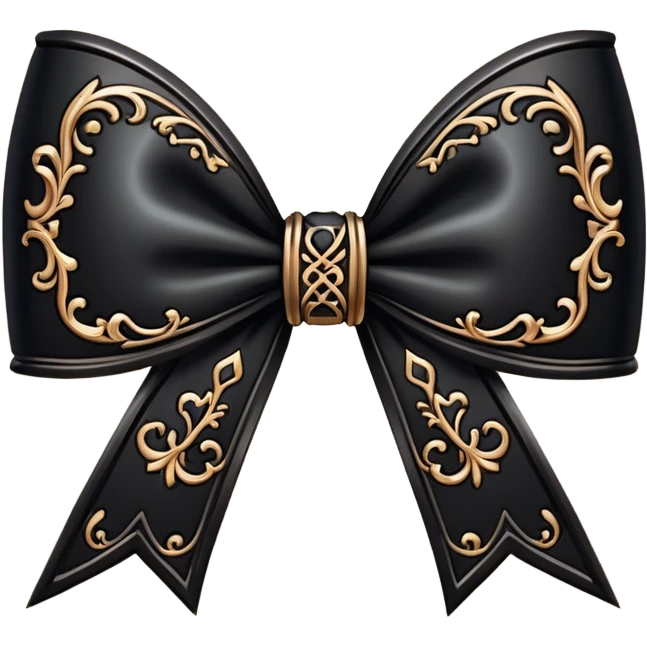 Gothic bow emoji