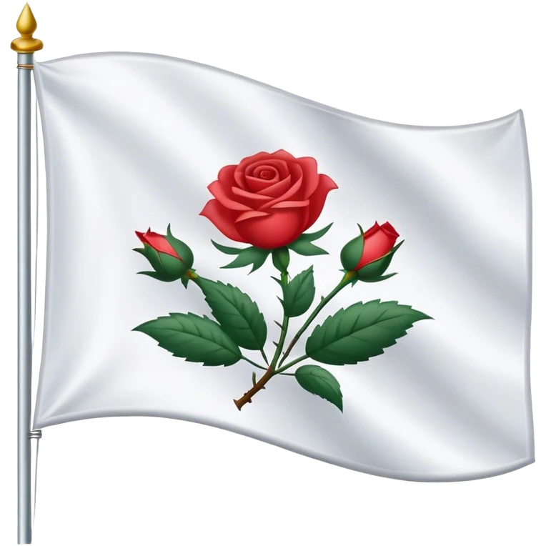 flag with white rose emblem of york emoji