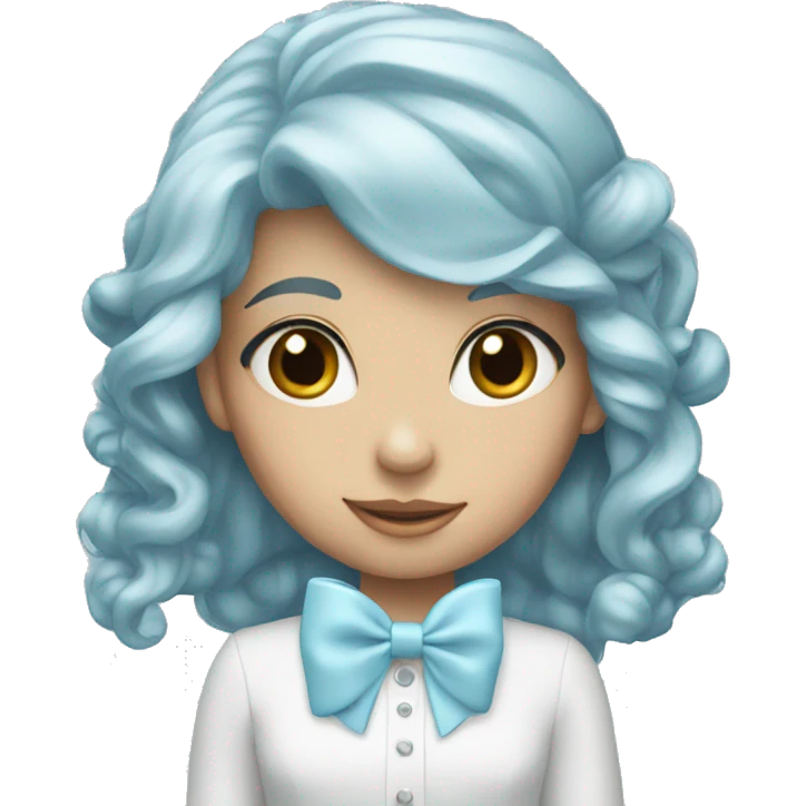 Lacey Light blue bow  emoji