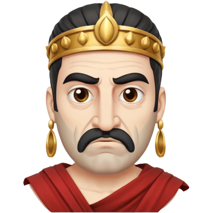 evil ancient greek king with toga ugly big nose emoji