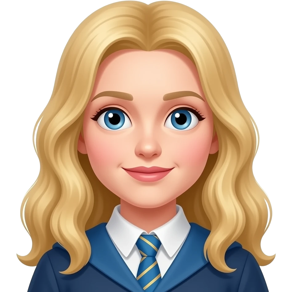 luna lovegood blonde hair blue clothes emoji
