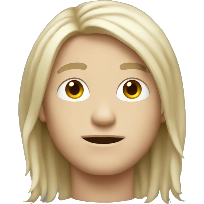 white boy long hair emoji