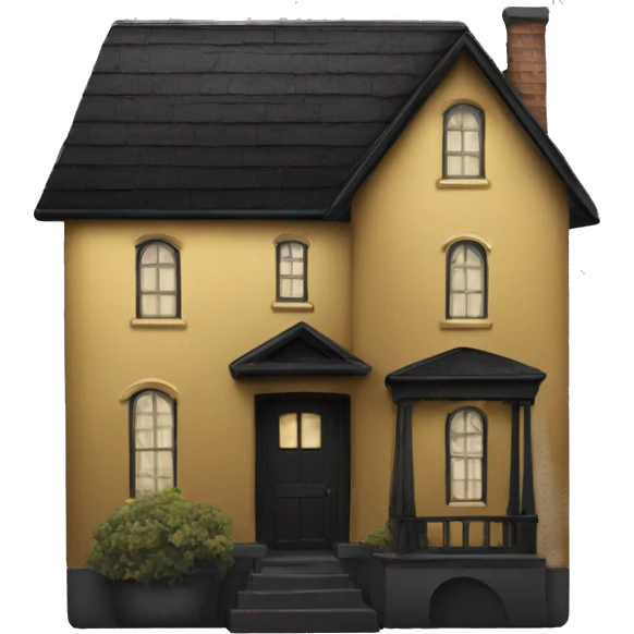 Black and gold house emoji