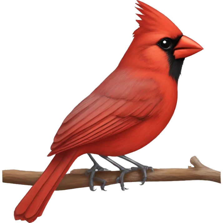 Cardinal bird emoji