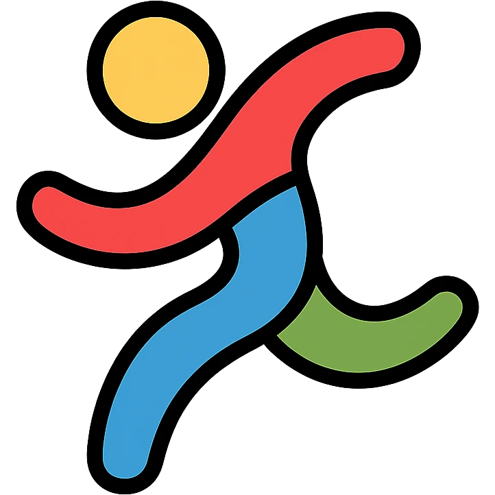 playful abstract icon inspired by athletic brand logo, unique design, no text, no brand name emoji