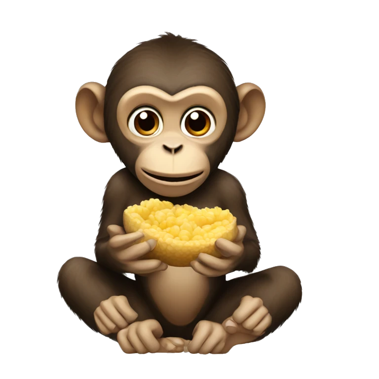 Monkey eating emoji