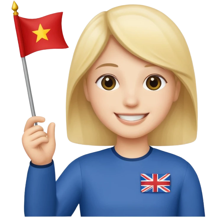 Guide + small flag, Tour Groups. emoji