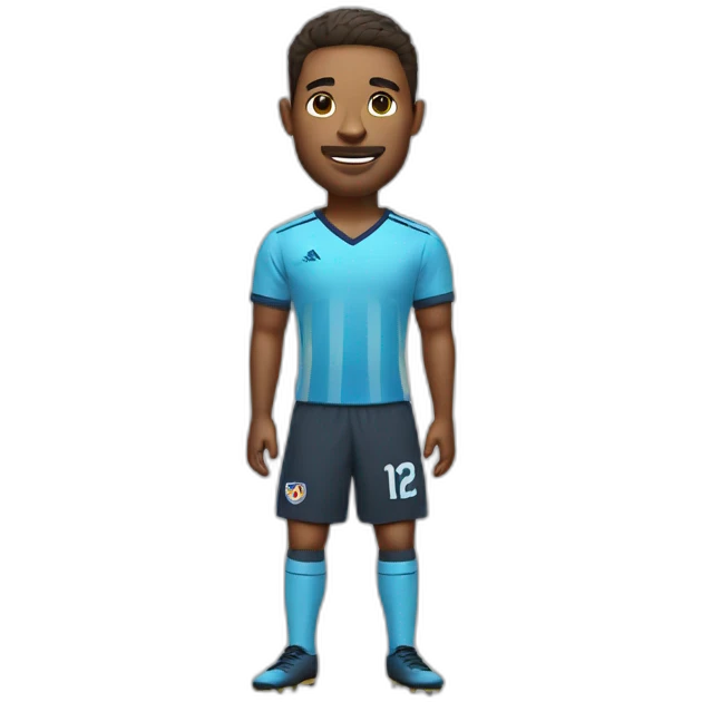 Joueur de football avec un dégradé emoji