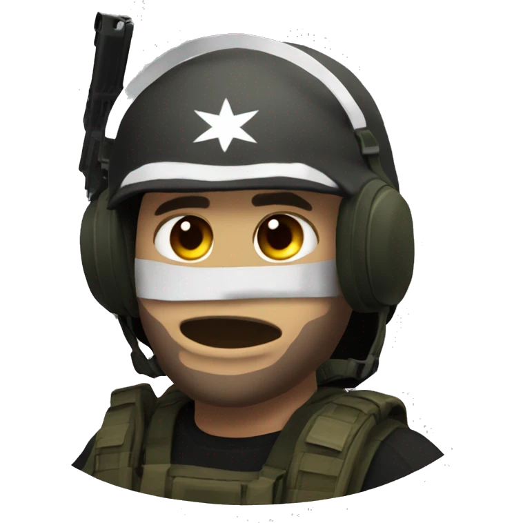Emoji do Fallen, jogador de counter strike 2 co uma Awp emoji