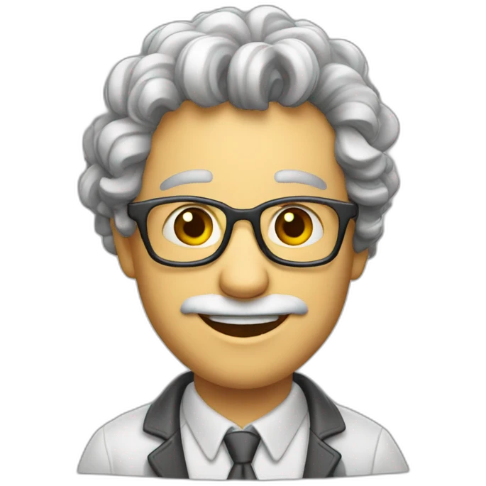 a cheerful intelligent physicist emoji