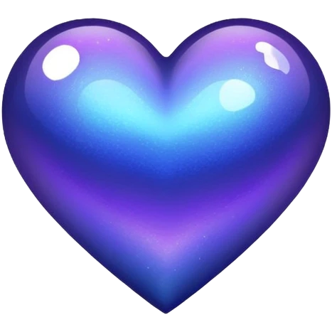 Heart dark blue with purple shimmering emoji