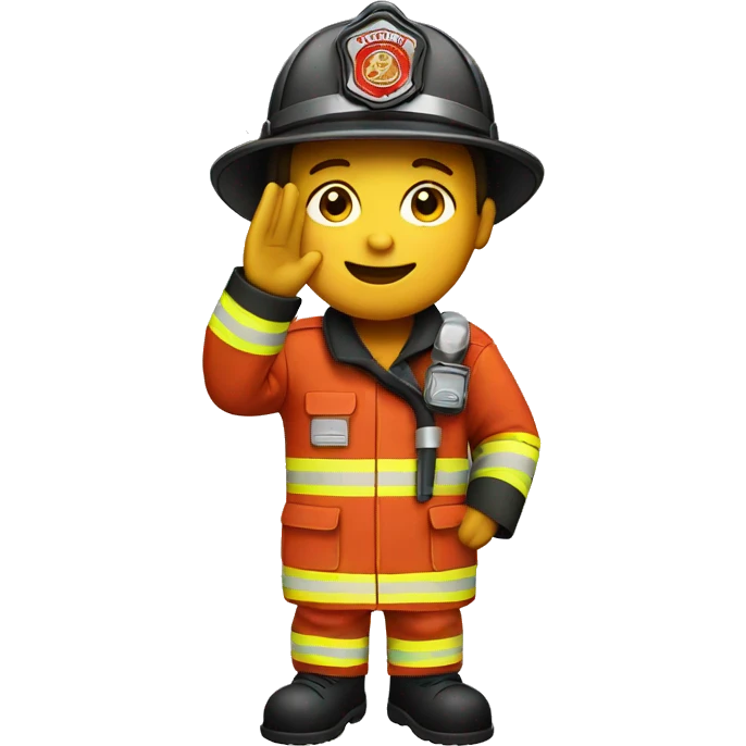 firefighter saluting emoji