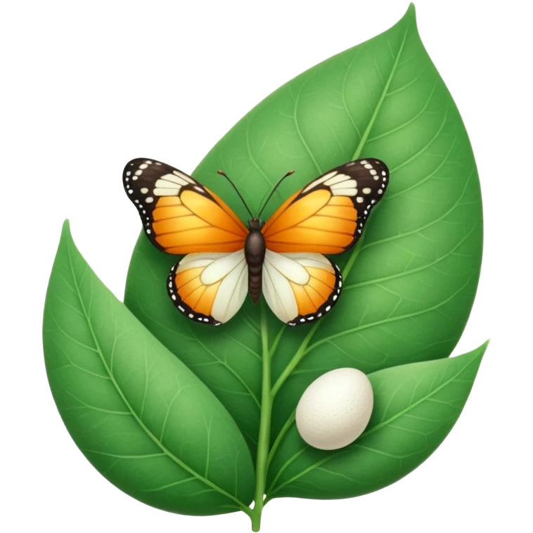 butterfly egg on leaf emoji