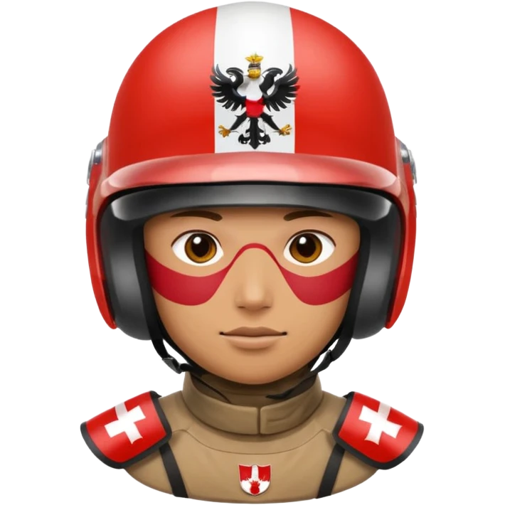polish husaria miliatry unit, make him with a face like is the best fighter of all times with polish flag logo emoji